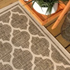 Trebol Moroccan Trellis Textured Weave Indoor/Outdoor Area Rug - JONATHAN Y -Decor Vista GUEST 226f9d9e d263 41cd 8fde 6184b75a6093