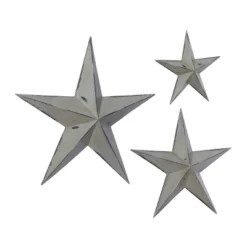 Set Of 3 Metal Stars Indoor Outdoor Wall Decors - Olivia & May