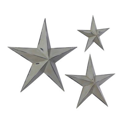 Set Of 3 Metal Stars Indoor Outdoor Wall Decors - Olivia & May 3 Set Of 3 Metal Stars Indoor Outdoor Wall Decors - Olivia & May