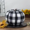 Northlight 7" Black And White Buffalo Plaid Fall Harvest Tabletop Pumpkin -Decor Vista GUEST 22de3fb7 ebc5 4e3e 9bb7 1cffc84dee8b