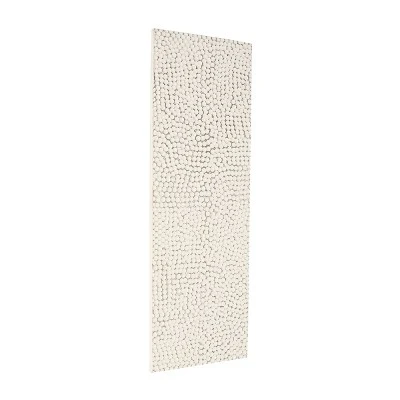 48"x16" Wooden Geometric Handmade Abstract Spotted Panel Wall Decor White - Olivia & May: Carved MDF, Modern Art, Indoor 6 48"x16" Wooden Geometric Handmade Abstract Spotted Panel Wall Decor White - Olivia & May: Carved MDF, Modern Art, Indoor - Image 4