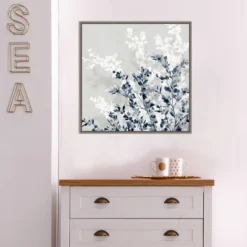 22" X 22" Blue Spring I By Isabelle Z Framed Canvas Wall Art Gray Wash - Amanti Art -Decor Vista GUEST 2398b623 fa7b 4df9 a634 e3c923d2982c