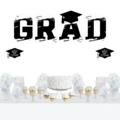 Big Dot Of Happiness Black And White Graduation Party Decor - Vinyl Wall Decals - Grad -Decor Vista GUEST 23af4b4a f7e2 4a79 86e9 d456b1ba6e4a