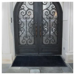 HomeTrax Rubber Brush Doormat - Black (32"x39") -Decor Vista GUEST 23e8acd8 e896 4b05 8c0e 825554724380