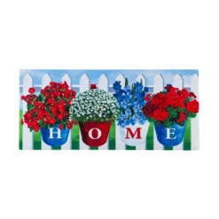 Evergreen Indoor Outdoor Doormat Bundle Set Of 5 - Frame And 4 Holiday Seasonal Inserts Valentine's Hearts Easter 4th Of July And St. Patricks -Decor Vista GUEST 2643522d bd03 4fcd b576 8076c261201b