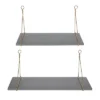2pc Vista Wood And Metal Wall Shelves - Kate & Laurel All Things Decor -Decor Vista GUEST 26ed637c 3b32 477a ab5b ceff147e208d