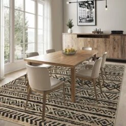 5x7 Washable Rugs Non Slip - Boho Geometric Area Rug For Living Room, Bedroom (Neutral) -Decor Vista GUEST 26fcdeb2 79d1 49bc b3ca a30d4b9e2697