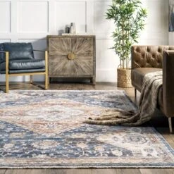 Nuloom Addison Oriental/Persian 4x6 Indoor Area Rug For Living Room Bedroom Dining Room Kitchen, Blue/Ivory -Decor Vista GUEST 270e57c7 632b 4ce0 a536 e94634c7b127