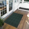Dark Green Solid Doormat - (3'x4') - HomeTrax -Decor Vista GUEST 27255387 0497 432e 9902 8e825bdc493a 1