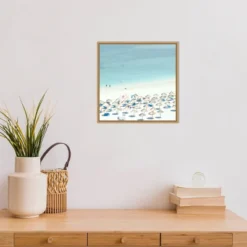 16" X 16" Sesimbra I Beach By Ingrid Beddoes Framed Canvas Wall Art - Amanti Art -Decor Vista GUEST 2775439c 3f6c 499d bf12 0dbe64ebcf69