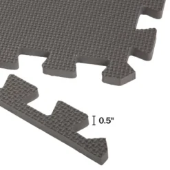 Foam Flooring Tiles - 12-Pack Interlocking EVA Foam Pieces - Non-Toxic Floor Padding For Playroom Gym Or Basement By Stalwart (Gray) -Decor Vista GUEST 288ed9d5 5402 4111 8805 c3b5e5af4880