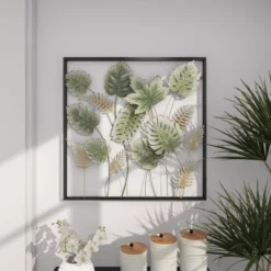 30" X 30" Metal Leaf Tall Cut-Out Wall Decor With Intricate Laser Cut Designs Green - Olivia & May 28 30" X 30" Metal Leaf Tall Cut-Out Wall Decor With Intricate Laser Cut Designs Green - Olivia & May -Decor Vista GUEST 29b72ea7 4cce 467e 99a1 0effc02d545f