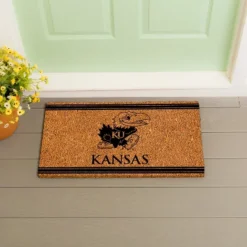 Evergreen University Of Kansas Logo Turf Mat, Brown- 28 X 16 Inches Indoor Outdoor Doormat -Decor Vista GUEST 29bdc12f 476d 48fd a16b ae07c6b300f2