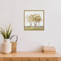 16" X 16" Golden Acre Wood By Isabelle Z Framed Canvas Wall Art - Amanti Art -Decor Vista GUEST 29d3bf8a 1865 4003 8e20 f9b0afb8310a