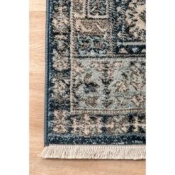 Nuloom Vintage Melani Medallion Fringe Kitchen Runner Indoor Area Rug - Hallway, Entryway, 2' 6" X 8', Light Blue 11 Nuloom Vintage Melani Medallion Fringe Kitchen Runner Indoor Area Rug - Hallway, Entryway, 2' 6" X 8', Light Blue -Decor Vista GUEST 2aca3d66 30fd 4a48 beb1 fa52b35b1ce8