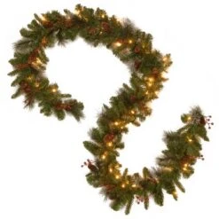 National Tree Company 9 Ft. Crestwood Spruce Garland With Battery Operated Warm White LED Lights -Decor Vista GUEST 2c2956ff 87dd 40a4 9a8b 0dba884bc2d3