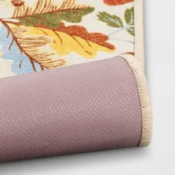 2'x3' Washable Leaf Harvest Scatter Woven Accent Rug Cream/Orange/Green - Room Essentials™ -Decor Vista GUEST 2c37c49b f83f 429e b4f7 240a2c37caff