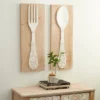 Wood Utensils Carved Wall Decor Set Of 2 Brown - Olivia & May -Decor Vista GUEST 2d04eb8a c86e 4191 9484 55527a46256e