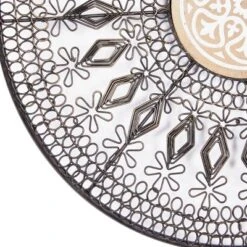 Set Of 3 Metal Plate Wall Decors With Intricate Pattern Black - Olivia & May -Decor Vista GUEST 2d3e8874 064e 4a7f a0d3 0d6505f7e541