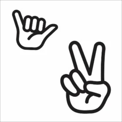 Peace Hand Dry Erase Peel And Stick Giant Wall Decal - RoomMates
