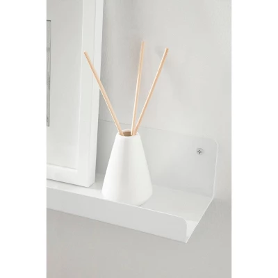 24" X 3" Mezzo Modern Metal Ledge Shelf Set White - Kate & Laurel All Things Decor 7 24" X 3" Mezzo Modern Metal Ledge Shelf Set White - Kate & Laurel All Things Decor - Image 5