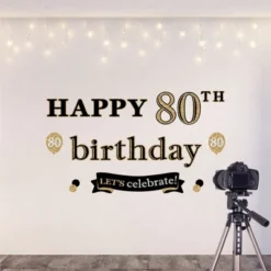 Big Dot Of Happiness Adult 80th Birthday - Gold - Peel And Stick Birthday Party Decoration - Wall Decals Backdrop -Decor Vista GUEST 2f513714 3b88 4014 9856 b8ff2bfde844