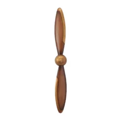 42" X 5" Metal Airplane Propeller 2 Blade Wall Decor With Aviation Detailing Brown/Gold - Olivia & May: Industrial Style, Vertical Display -Decor Vista GUEST 2f5dcb4a c1c5 4000 a13d 9f7c430e3516