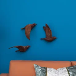 Set Of 3 Metallic Flying Bird Sculptures Wall Decor - Olivia & May -Decor Vista GUEST 2f7a64ea b192 4c0e 8e46 366d4263aa80