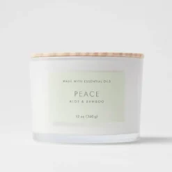 Wood Lidded Glass Wellness Peace Candle - Threshold™ -Decor Vista GUEST 2feb914f 8f52 46ab 912d 8ae6fe7aa3f3