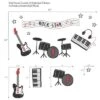 Lambs & Ivy Rock Star Musical Instruments Wall Decals/Stickers - Drums/Guitar -Decor Vista GUEST 307deb34 20bd 4be6 9ca4 aa2631ef4921
