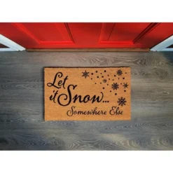 BirdRock Home Let It Snow Coir Front Door & Entry Doormat - 18" X 30" -Decor Vista GUEST 3243a642 7062 4402 b154 c7bf4c7165d2