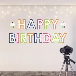 Big Dot Of Happiness Cheerful Happy Birthday - Peel And Stick Colorful Birthday Party Large Banner Wall Decals - Happy Birthday -Decor Vista GUEST 3266fb56 f7c2 4f4b 9ce4 9b34a2a0e37b