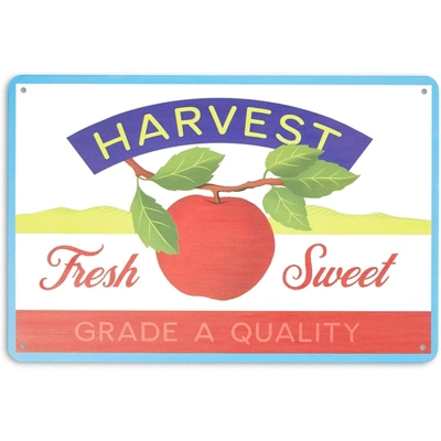Farmlyn Creek 5 Pack Fruit Crate Label Wall Signs, Metal Kitchen Decor, 5 Designs (11.8 X 7.8 In) 7 Farmlyn Creek 5 Pack Fruit Crate Label Wall Signs, Metal Kitchen Decor, 5 Designs (11.8 X 7.8 In) - Image 5