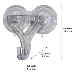 Lites-Up 2ct Heavy Duty Double Suction Cup Clamp Wreath Hanger -Decor Vista GUEST 337df408 ed5b 4509 8c23 46bcfa290a23