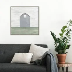 22" X 22" Rural Barn Simplicity III By Courtney Prahl Framed Canvas Wall Art Gray Wash - Amanti Art -Decor Vista GUEST 343320ed 1f7b 4343 bb13 0e72015d12e5