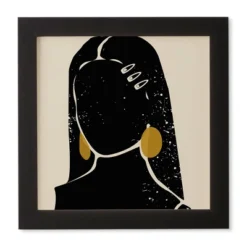 Domonique Brown Black Hair No. 3 Framed Wall Art Black - Deny Designs -Decor Vista GUEST 34efb2e0 3594 4ebd b07e 1657ab2b36c7