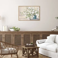 33" X 23" White Bouquet By Julia Purinton Framed Canvas Wall Art Print - Amanti Art 8 33" X 23" White Bouquet By Julia Purinton Framed Canvas Wall Art Print - Amanti Art -Decor Vista GUEST 353fe545 9922 4e7a bee5 3dec3f914160