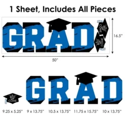 Big Dot Of Happiness Blue Graduation Party Decor - Vinyl Wall Decals - Grad -Decor Vista GUEST 3615d1b4 4456 41e0 b87f cbac3217a59e