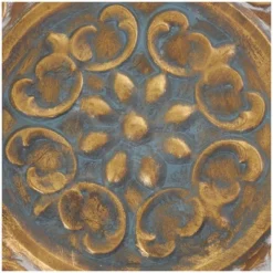 Metal Floral Wall Decor With Embossed Details Gold - Olivia & May -Decor Vista GUEST 362a350f 5df5 4ab6 bddb a4d3252006d2