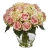 Nearly Natural 12-in Rose And Hydrangea Bouquet Artificial Arrangement -Decor Vista GUEST 368a65c2 d5ea 469b 90d7 501d543328a1