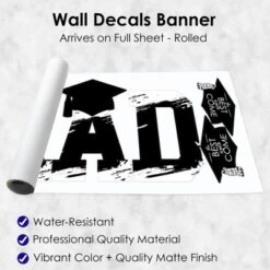 Big Dot Of Happiness Black And White Graduation Party Decor - Vinyl Wall Decals - Grad -Decor Vista GUEST 371dc58b dd8a 48b8 a71c da5a32ee0f88