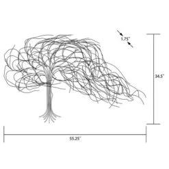 LuxenHome Black Metal Windy Tree Wall Decor -Decor Vista GUEST 374fdcb0 c7bf 4c6a 8aed 4ae1ee745f93
