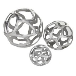 Set Of 3 Decorative Aluminum Balls - Olivia & May -Decor Vista GUEST 3ac77294 713e 431e 97cd 42b4c436edc1