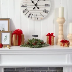 Nearly Natural 16-in Flocked Artificial Christmas Pine Candelabrum With 35 Multicolored Lights And Pine Cones -Decor Vista GUEST 3b42bcf4 9c6a 42fc b35b 96f43c185bbe