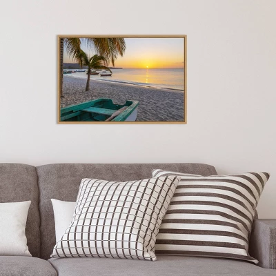 23" X 16" Sunset And Wooden Fishing Boat By Don Paulson Danita Delimont Framed Canvas Wall Art - Amanti Art 8 23" X 16" Sunset And Wooden Fishing Boat By Don Paulson Danita Delimont Framed Canvas Wall Art - Amanti Art - Image 6