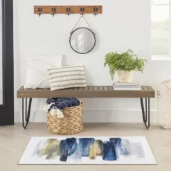 Nourison Washables Abstract Brushstroke Indoor Non-Skid Area Rug