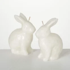 4.75"H Sullivans White Bunny Candle - Set Of 2, White 7 4.75"H Sullivans White Bunny Candle - Set Of 2, White -Decor Vista GUEST 3e764962 48b6 42b4 a195 16fc19556f2b