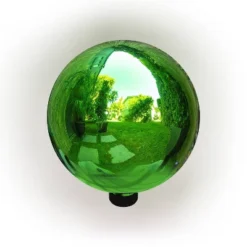 10" Glass Gazing Globe Green - Alpine Corporation -Decor Vista GUEST 3f0a0aa1 4b0a 4ac8 b59b 52a0bb234033
