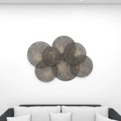 Metal Plate Overlapping Perforated Wall Decor Black - Olivia & May 26 Metal Plate Overlapping Perforated Wall Decor Black - Olivia & May -Decor Vista GUEST 3f203378 0a7e 4e93 8985 584c6f4b4fe0