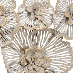 Metal Floral Wall Decor Gray - Olivia & May -Decor Vista GUEST 3f23e2c2 72d7 463d 9353 a7189fcad441